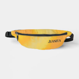 Riñoneras Nombre Personalizado Naranja Cítrico Soleado