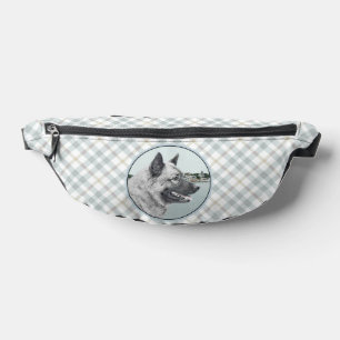Riñoneras Noruego Elkhound y Village Pintando Arte Perro