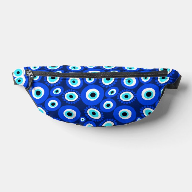 Riñoneras Ojo Malvado Lucky Charm Blue White Pattern (Distribución)