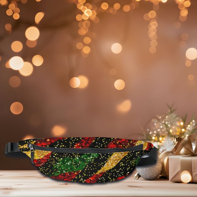 Riñoneras Olas negras rojas de Purpurina festivo (Subido por el creador)