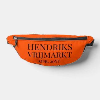 Riñoneras Op Maat Vrijmarkt-heuptasje | Oranje en Zwarte - 