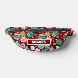 Riñoneras Ornamentos de Navidad retro vintage y copos de nie