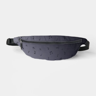 Riñoneras Oscuro Ombre Musical Notes Gray