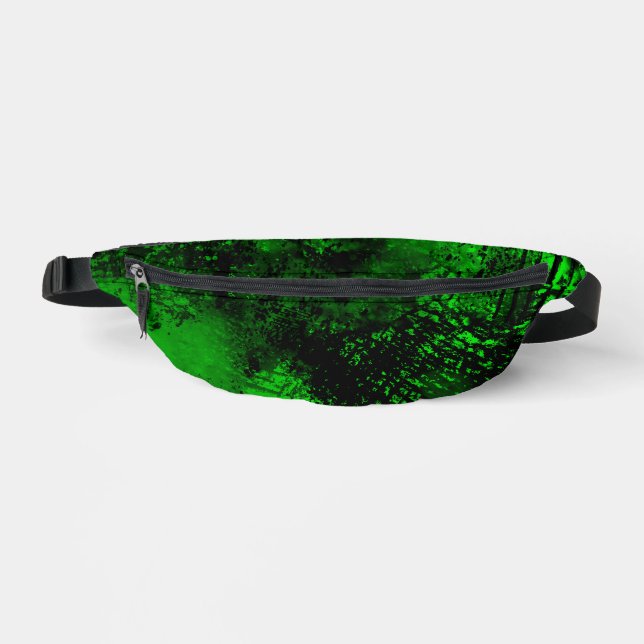 Riñoneras Paint Splatt Effect Green & Black (Anverso)