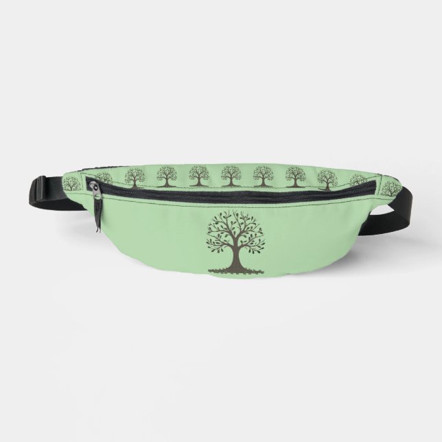 Riñoneras 🌳 Pale Green Tree of Life Fanny Pack - Travel (Anverso)