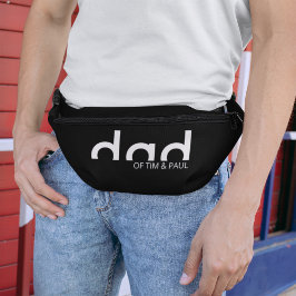 Riñoneras Papá blanco y negro moderno