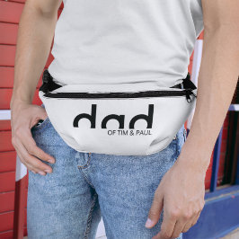 Riñoneras Papá blanco y negro moderno