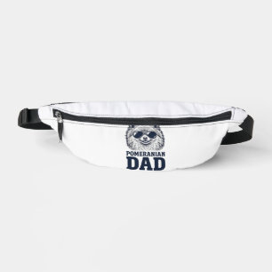 Riñoneras Papá Pomerania Grabado Vintage Diseño Amante Perro
