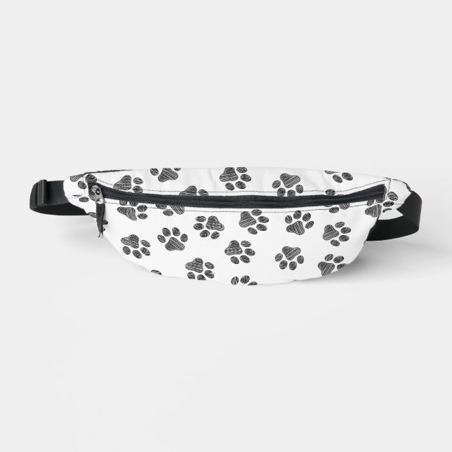 Riñoneras Papas de perro, garras de perro, patas negras (Anverso)