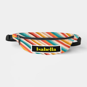 Riñoneras Paquete de Fanny Retro Striped Personalizado Col