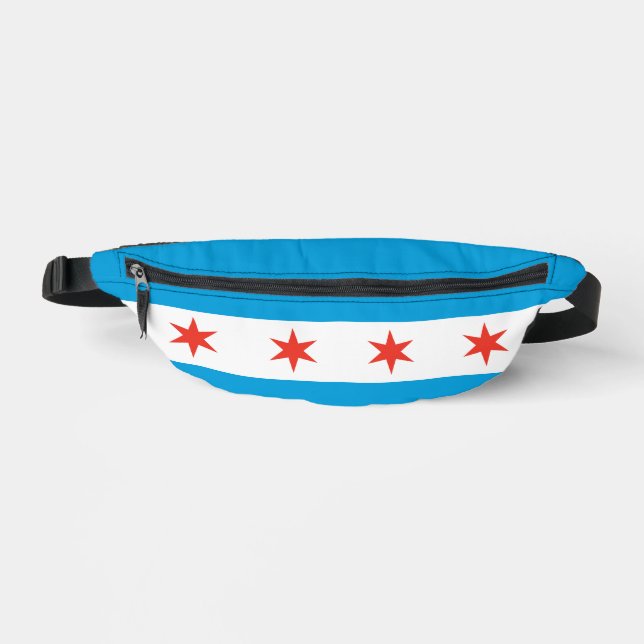 Riñoneras Paquete Fanny de Chicago Flag (Anverso)