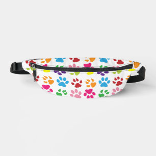 Riñoneras Pasta de colores, patas de perro, patas de gato
