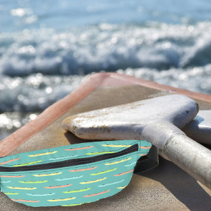Riñoneras Pastel Kayaks sobre el Verde azulado tema del Kaya