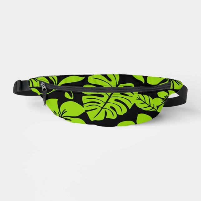 RIÑONERAS PATRÓN BIKINI ROSA EN NEGRO/LÍMITE (Anverso)