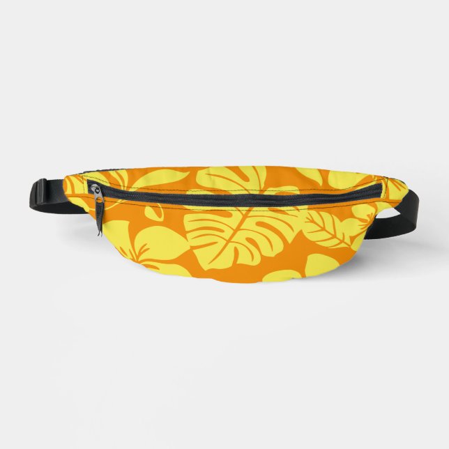 RIÑONERAS PATRÓN BIKINI ROSA EN TANGERINA/AMARILLO (Anverso)