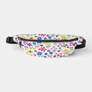 Riñoneras Patrón continuo de flores silvestres minimalista s
