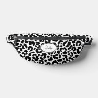 Patrón de Animal Personalizado Nombre Viaje Negro 