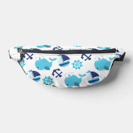 Riñoneras Patrón de ballenas, ballenas ricas, ballenas azule