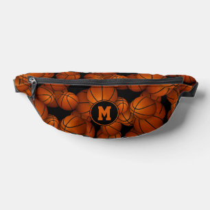 Riñoneras Patrón de baloncesto monogramado