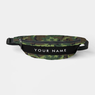 Riñoneras Patrón de camuflaje verde, nombre, personalización