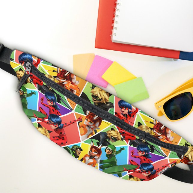 Riñoneras Patrón de caracteres milagrosos y coloridos (Bag on table)