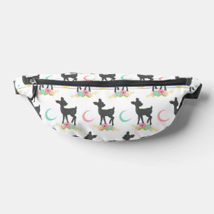 Riñoneras Patrón de ciervos, venado bebé, boho, flores, luna