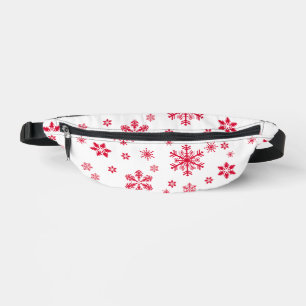 Riñoneras Patrón de copos de nieve, copos de nieve rojos, ni