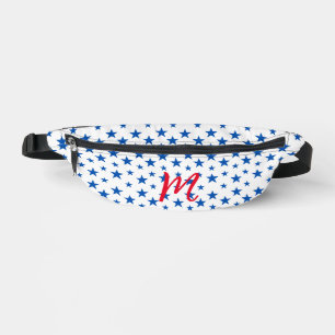 Riñoneras Patrón de Estrella Personalizable Azul y Blanco