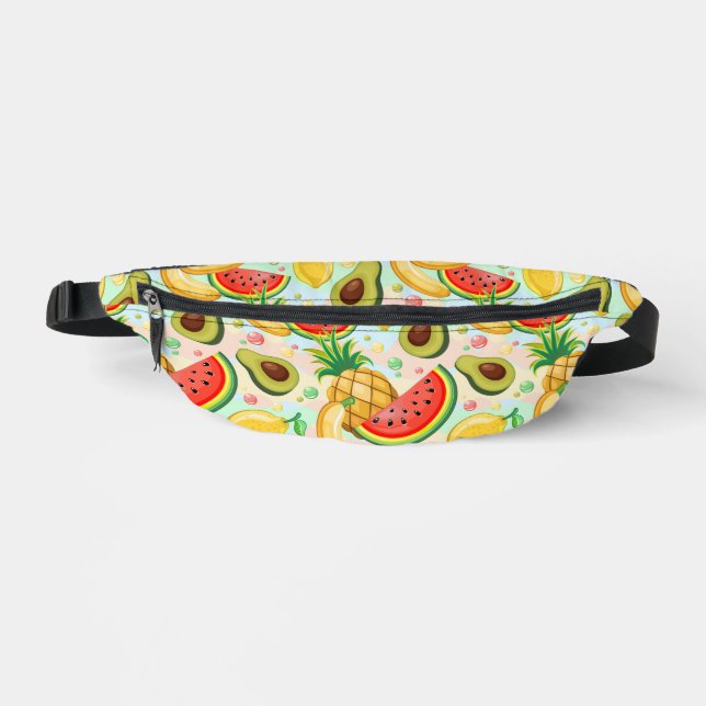 Riñoneras Patrón de frutas de verano fresco (Anverso)