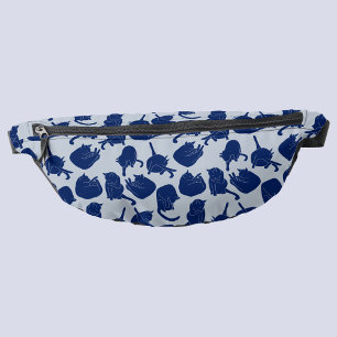 Riñoneras Patrón de gato azul