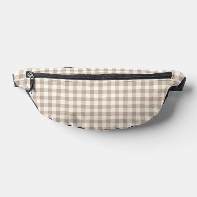 Riñoneras Patrón de Gingham Boho a Cuadros Neutro (Distribución)