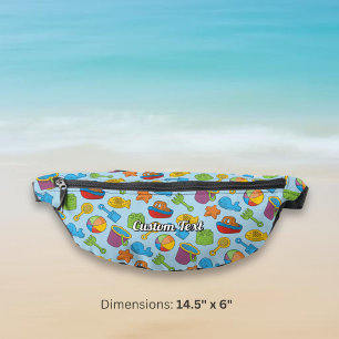 Riñoneras Patrón de iconos de juguetes de playa