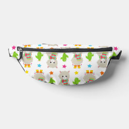 Riñoneras Patrón De Llamas, Llamas Cutas, Alpacas, Cactus