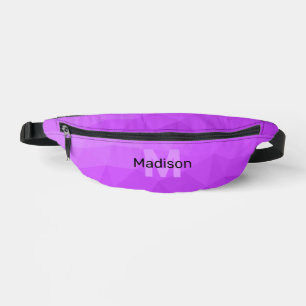 Riñoneras Patrón de malla geométrica de gradiente púrpura Mo