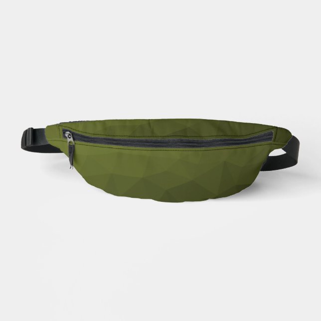 Riñoneras Patrón de malla geométrica degradada verde oscuro  (Anverso)
