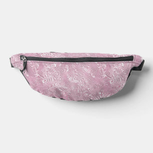 Riñoneras Patrón de moaré de seda jaspeada en rosa polvorien