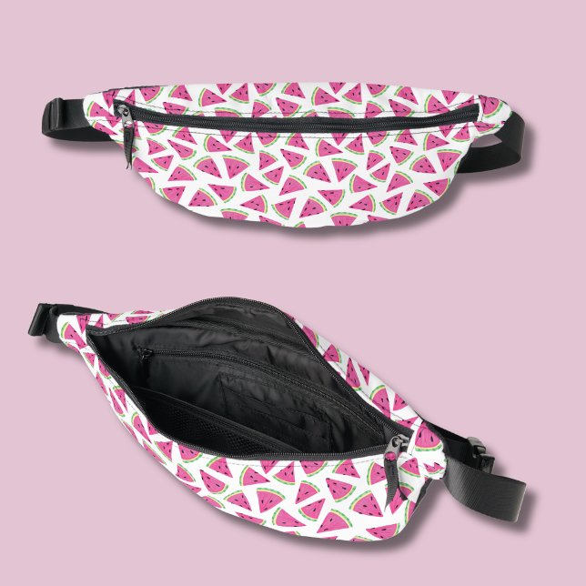 Riñoneras Patrón de sandía rosa (Watermelon pattern fanny pack)