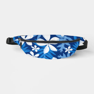 RIÑONERAS PATRÓN DE TIARE EN AZUL