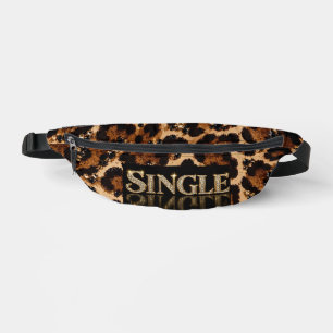 Riñoneras Patrón de Tigre de Cristal Negro y Dorado