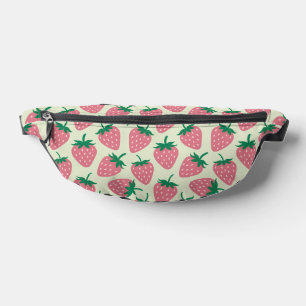 Riñoneras Patrón de verano de fresa rosa