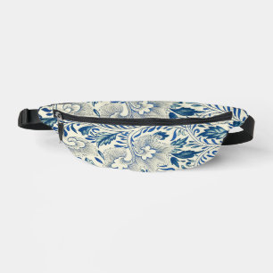 Riñoneras Patrón floral azul Diseño antiguo asiático