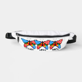 Riñoneras Peace Love Hope Fanny Pack