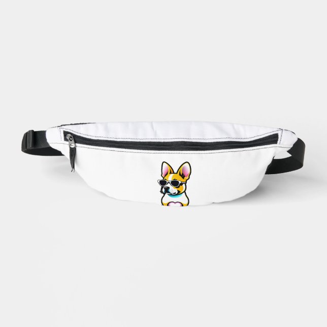 Riñoneras Perro con gafas de sol (Anverso)