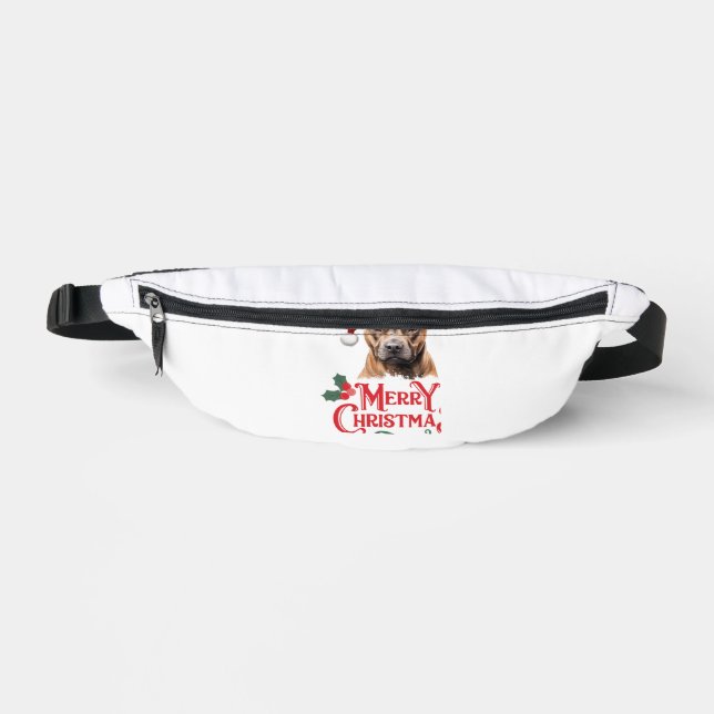 Riñoneras Perro de Sussex Navidad (Anverso)