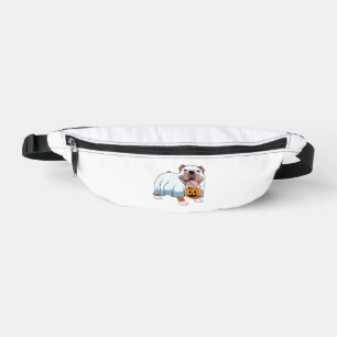 Riñoneras Perro fantasma Bulldog Halloween