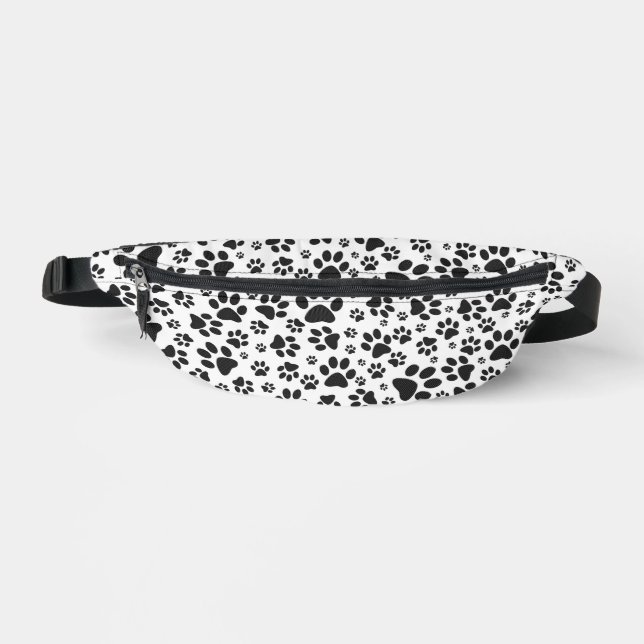 Riñoneras Perro Paws Black and White Polka Dot (Anverso)