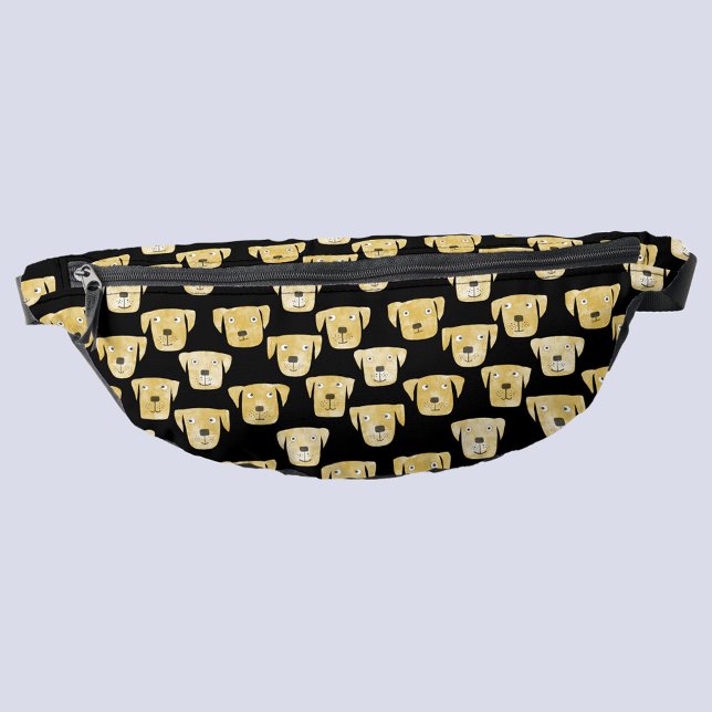 Riñoneras Perro recuperador de labrador amarillo dorado (Golden Yellow Labrador Retriever Dog pattern fanny pack)