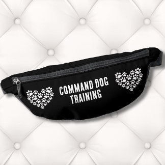 Riñoneras Perro Trainer Impresión en blanco negro