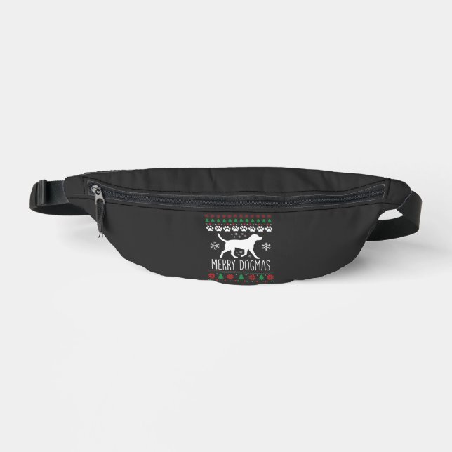 Riñoneras Perro Vector de Navidad de Dogmas Alegres (Anverso)