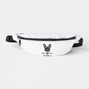 Riñoneras Perros Bulldog Amor Paz Galaxia Vintage Bulldog Fr